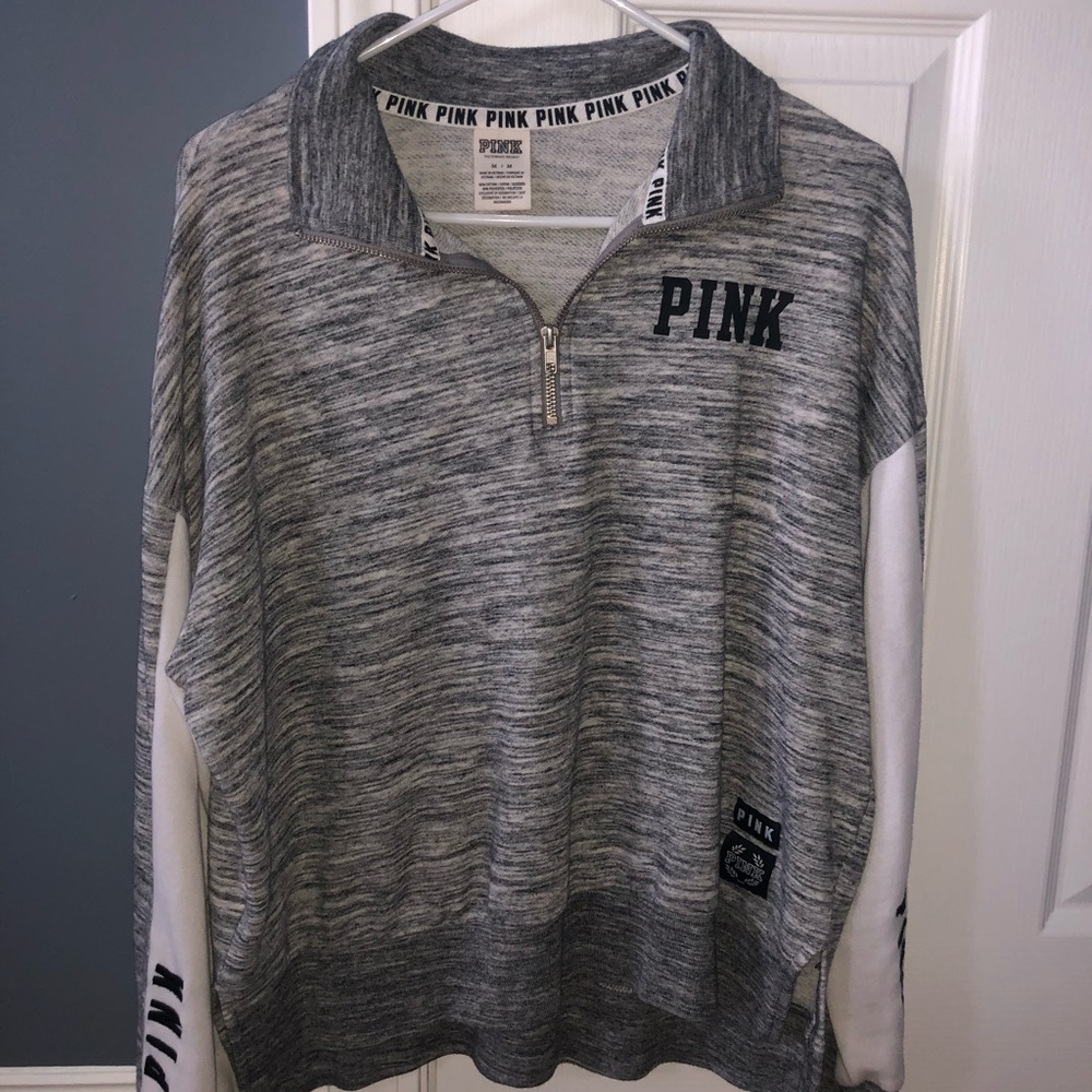 PINK quarter zip sweater
